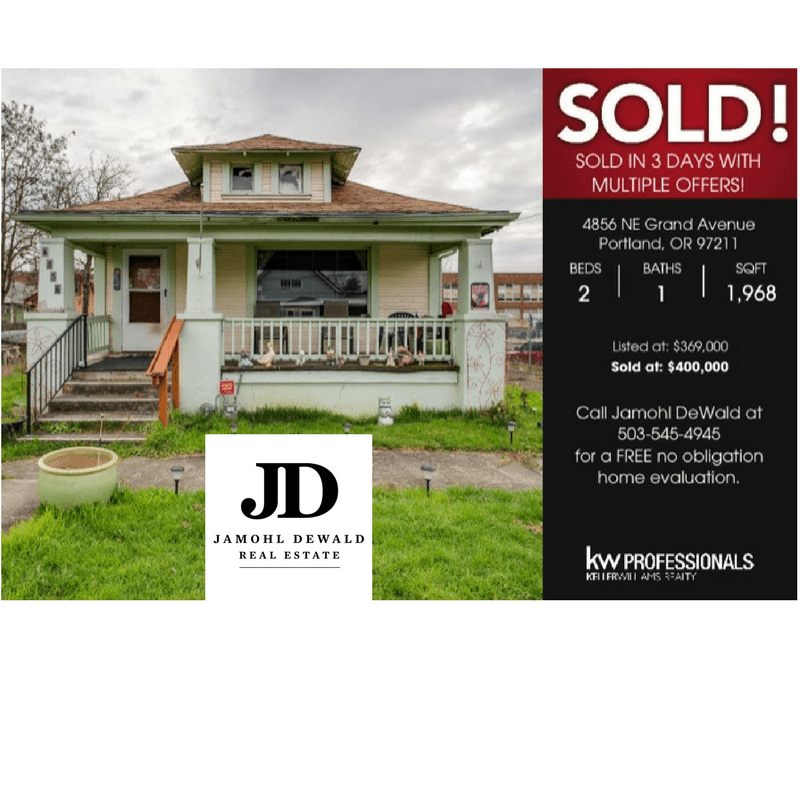 SOLD 4856 NE Grand Ave. Portland, OR
