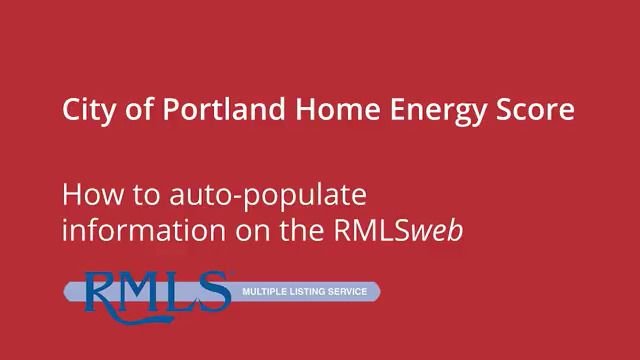 HES – Home Energy Score Button RMLS