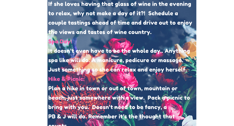 5 Mother’s Day Ideas