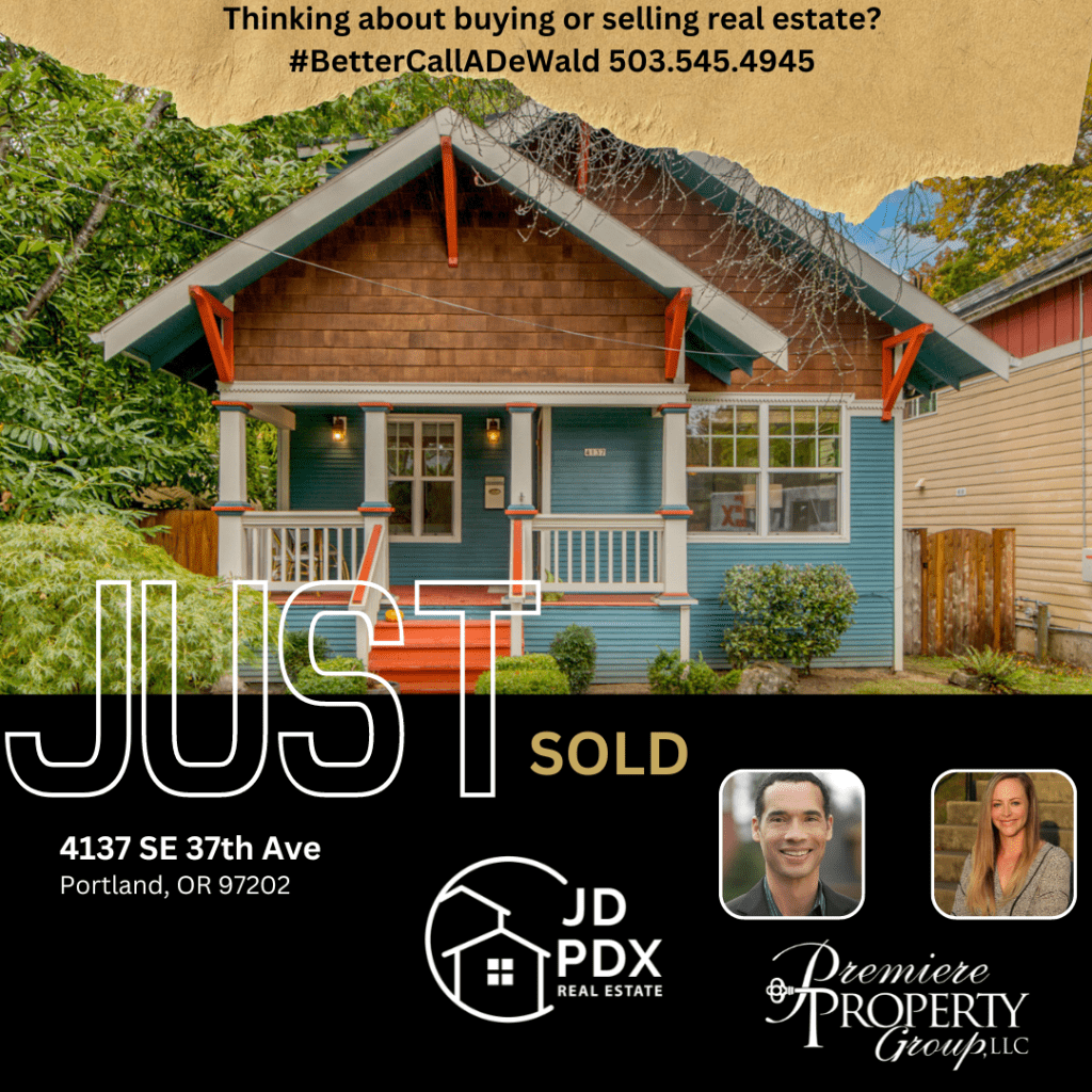 JUST SOLD JD PDX Real Estate