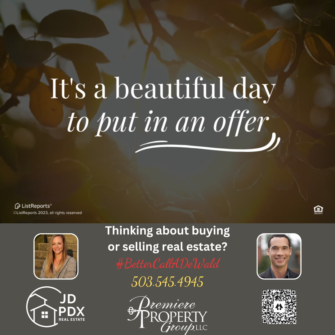 buy real estate and wait. JD PDX Real Estate
