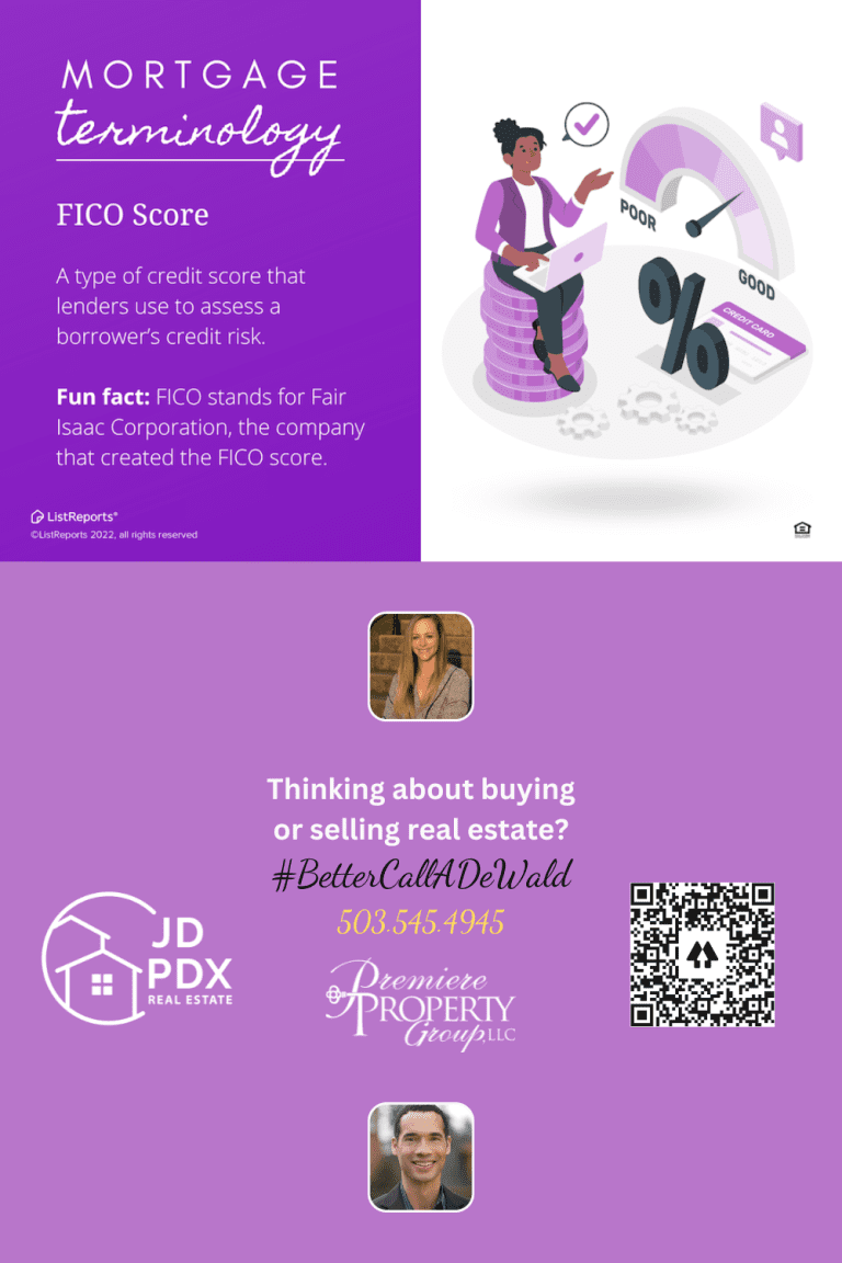 FICO Score health JD PDX Real Estate