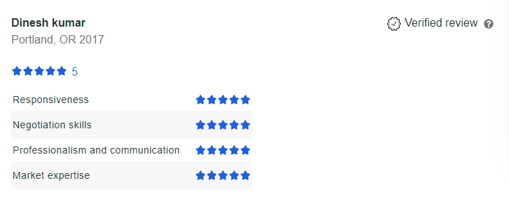 Dinesh kumar Testimonial