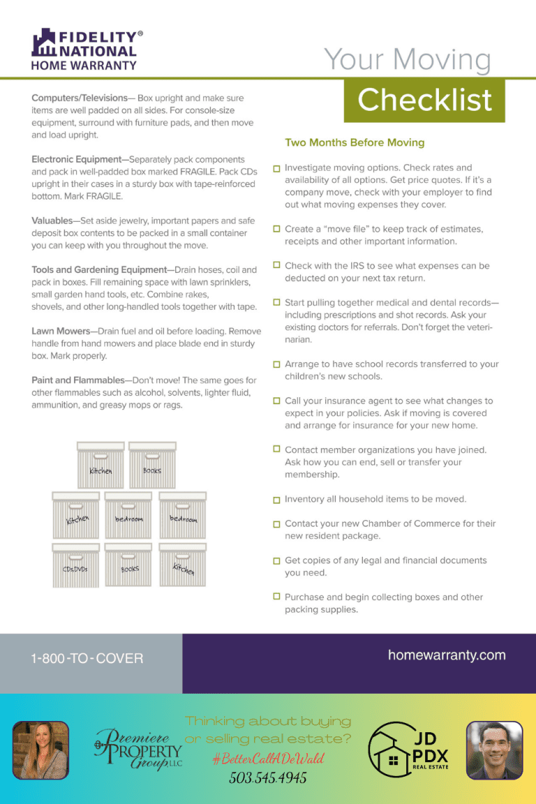 Moving Tips JD PDX Real Estate