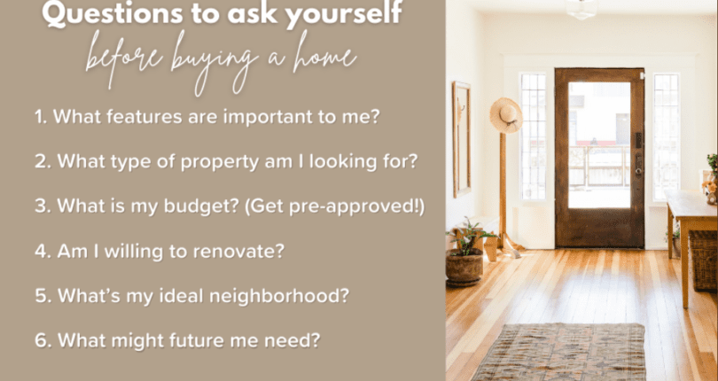 Questions to Ask Yourself Before Buying a Home