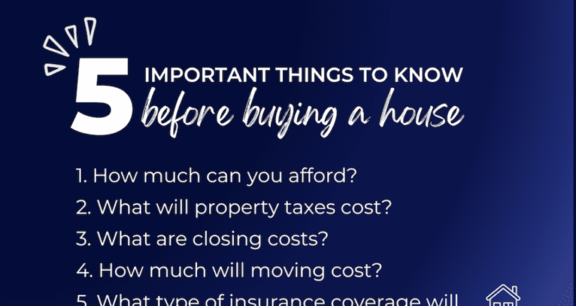 5 Important Things to Know Before Buying a House