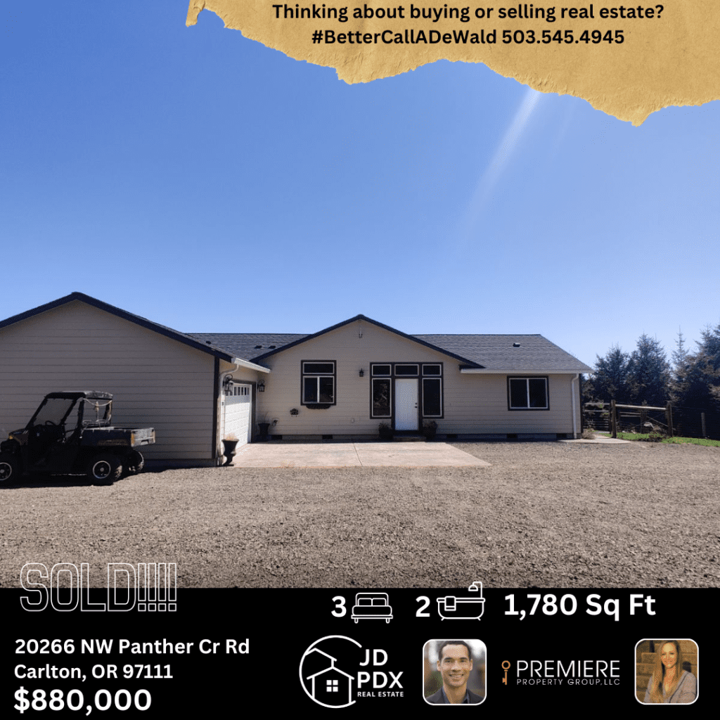20266 NW Panther Cr Rd Carlton, OR. JD PDX Real Estate
