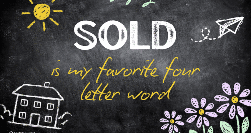 Favorite 4 Letter Word is SOLD