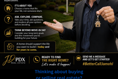 Portland-area Realtor holding house keys in front of a beautiful home with tips on choosing the right home for your lifestyle and budget
